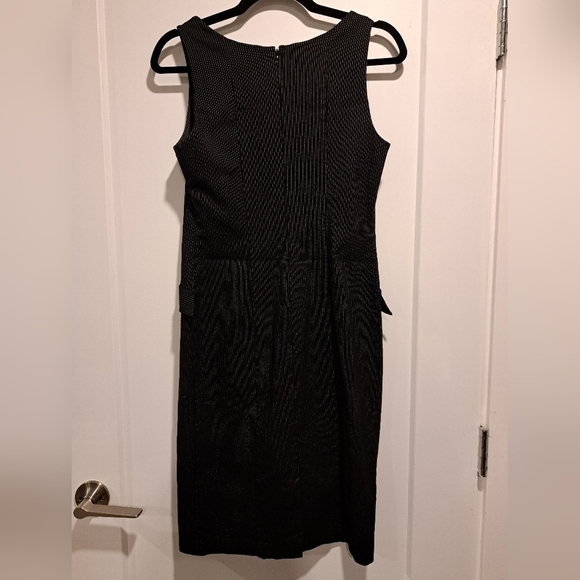 Joseph Ribkoff  Black Pinstripe Sleeveless dress - Picture 3 of 4